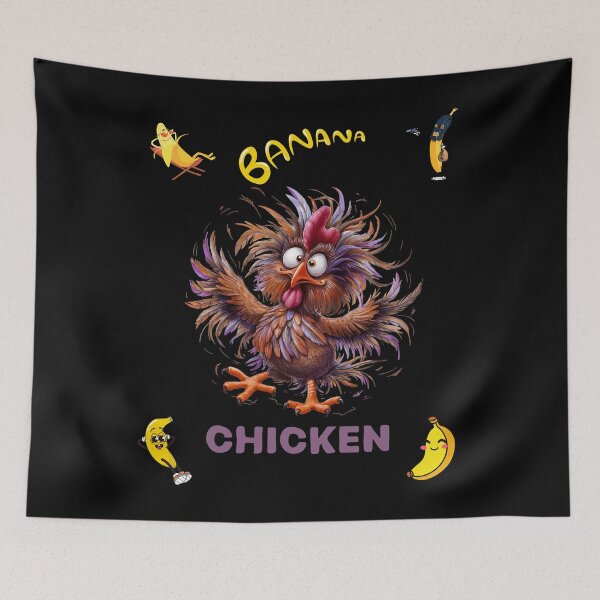 Item preview, Camiseta divertida de dibujos animados de Chicken Banana designed and sold by WonderMix.