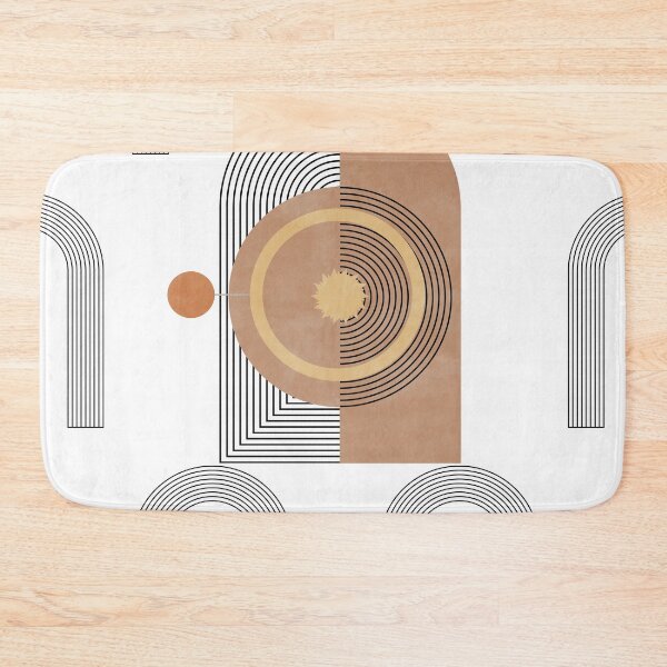 Item preview, Abstract Celestial Geometry Print with Moons and Arches designed and sold by NiceDigital.