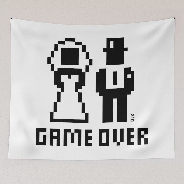 Item preview, Game Over (Wedding / Stag Party / Hen Night / Pixel / Bold / B) designed and sold by MrFaulbaum.