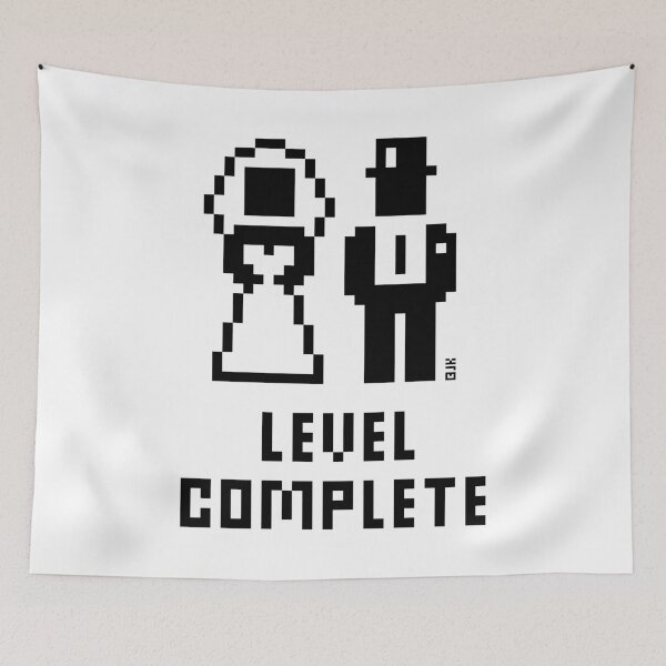 Item preview, Level Complete (Wedding / Stag Party / Hen Night / Pixel / Bold / B) designed and sold by MrFaulbaum.