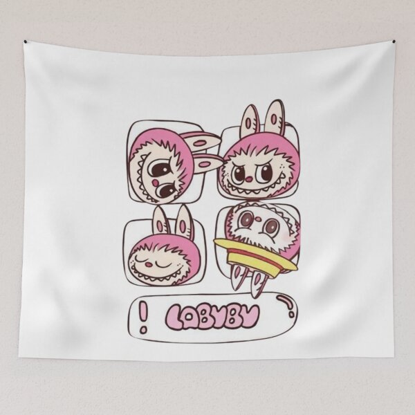 Item preview, Stickers mignons Labubu en costume de lapin designed and sold by MeowLoka ⭐⭐⭐⭐.
