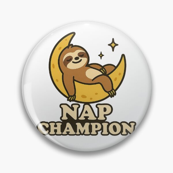 Item preview, Cute Sloth Nap Champion Moon Sticker designed and sold by SnapLabDesigns.