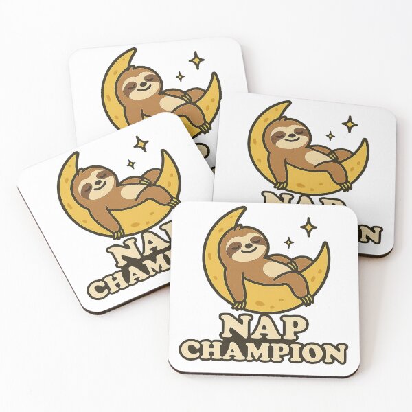 Item preview, Cute Sloth Nap Champion Moon Sticker designed and sold by SnapLabDesigns.