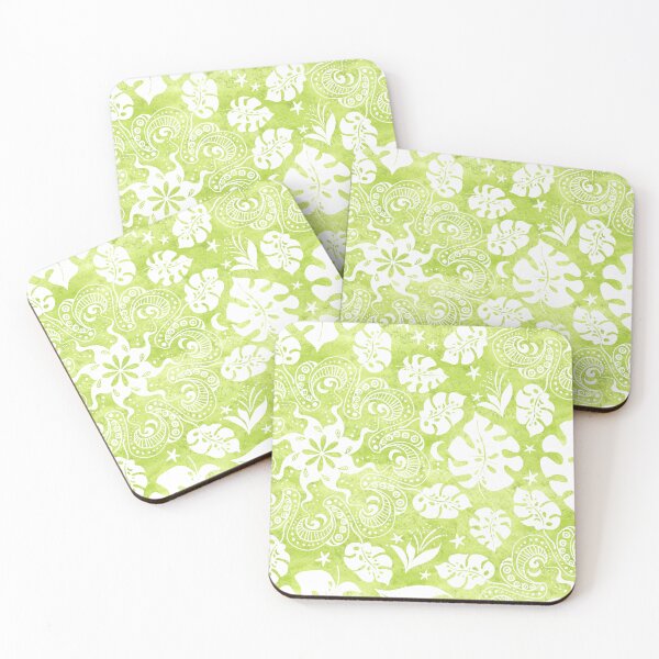 Item preview, Mandala de monstera: textura blanca sobre verde lima designed and sold by kobyakov.