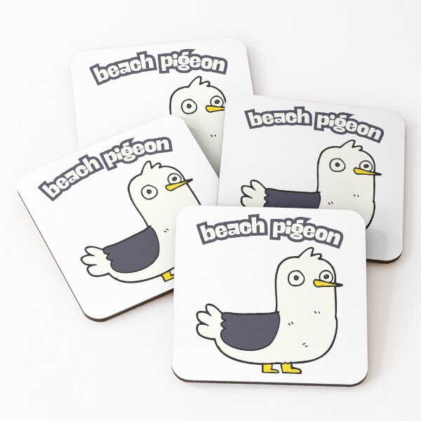 Item preview, Cartoon Seagull Design with Beach Pigeon Text designed and sold by CleanDecor.