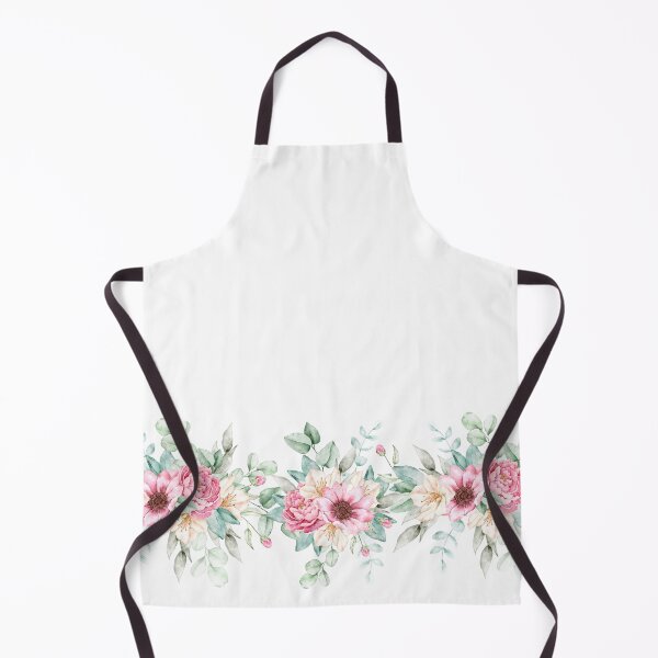 Item preview, Elegant watercolor floral border with pink anemone, white azalea and eucalyptus leaves, isolated on white background designed and sold by eves_aquadreams.