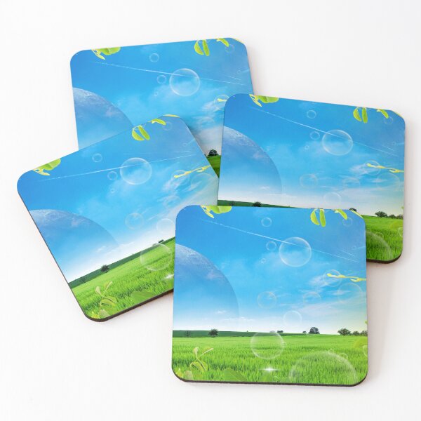 Item preview, Utopian Landscape Frutiger Aero bubbles - Eco designed and sold by Pics'Elle Creations.