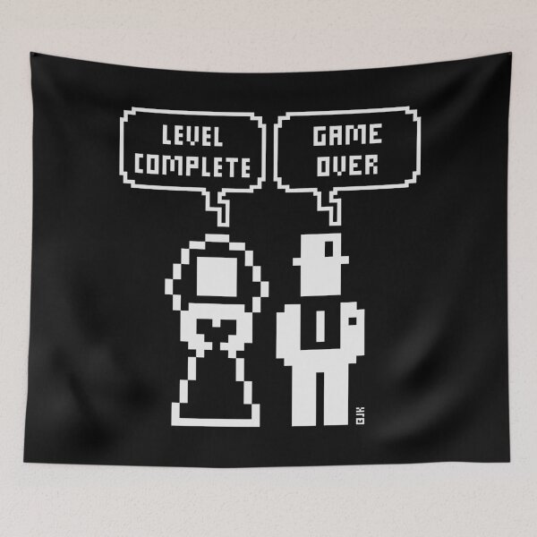 Item preview, Level Complete – Game Over (Wedding / Stag Party / Hen Night / Pixel / Bold / W) designed and sold by MrFaulbaum.