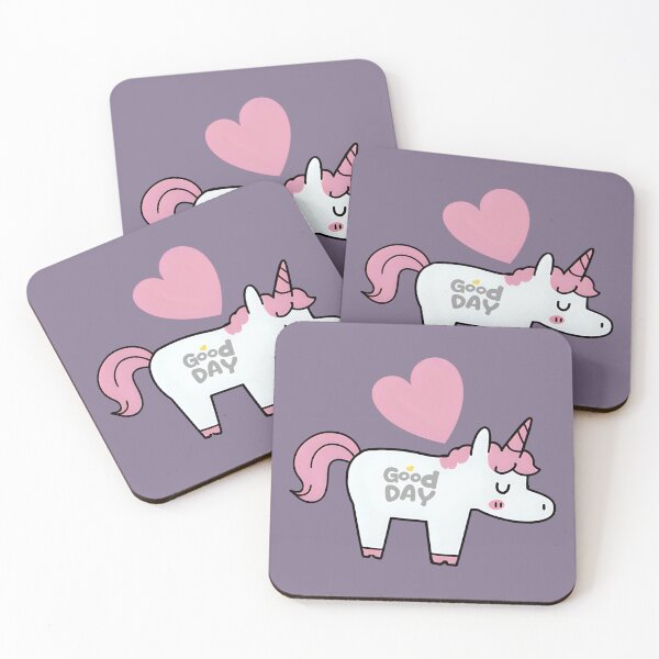 Item preview, Minimalist pink unicorns radiating fulfilled, good day vibes. designed and sold by AddyTae.