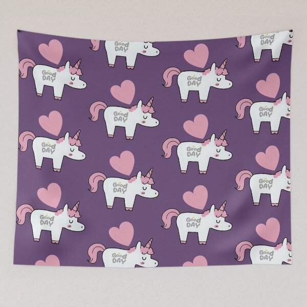 Item preview, Minimalist pink unicorns radiating fulfilled, good day vibes. designed and sold by AddyTae.