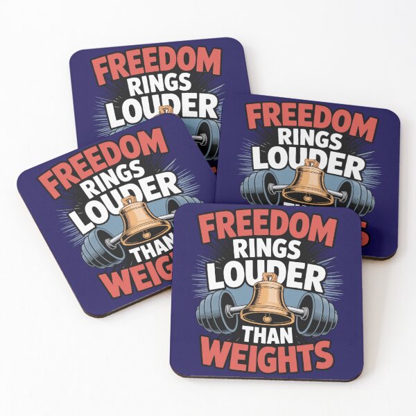 Item preview, Freedom Rings Louder – Cartoon Patriot Gym designed and sold by GENX-AUTISM-DAD.