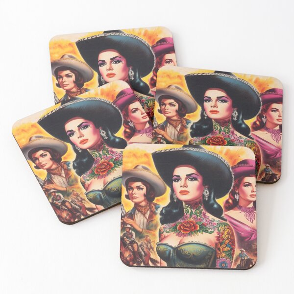 Item preview, Retro Inked Cowgirl designed and sold by PulpVintage.