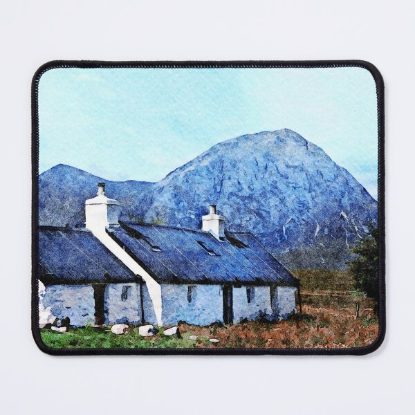 Item preview, Blackrock Cottage Glencoe Watercolour designed and sold by Tom McPherson Photography.