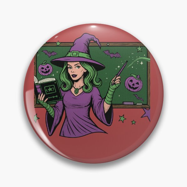 Item preview, Halloween Classroom Character – Green Hair & Chalkboard Sce.Personnage de Classe Halloween – Cheveux Verts & Tableau Festif ne designed and sold by Drawingshirts.