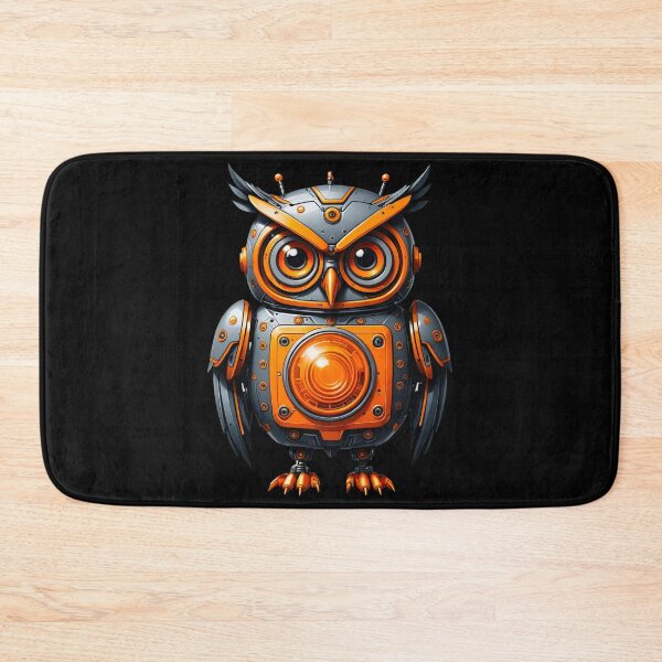 Item preview, Orange Robot Owl Steampunk designed and sold by TeeARTHY.