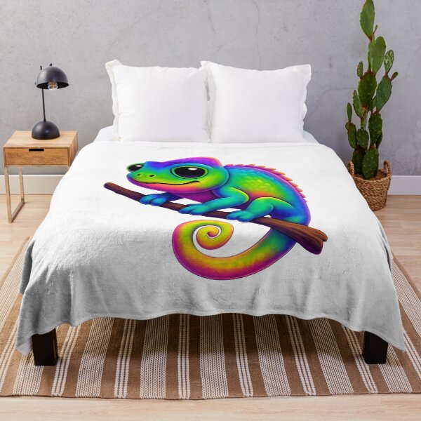 Item preview, „Neon Chameleon – Cute Guardian of Colors” designed and sold by MK-WOOD.