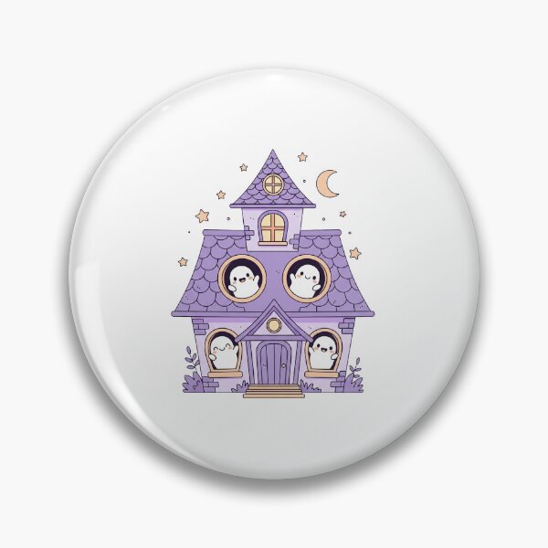 Item preview, Cute Kawaii Haunted House with Ghosts designed and sold by istoriadesign.
