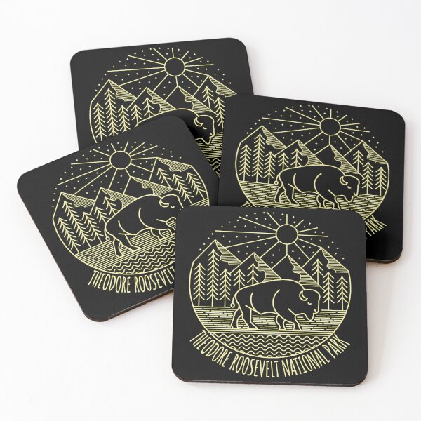 Item preview, Theodore Roosevelt National Park Buffalo Line Art product designed and sold by Sashakis.