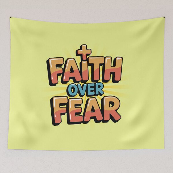 Item preview, Faith Over Fear – Cartoon Christian designed and sold by GENX-AUTISM-DAD.