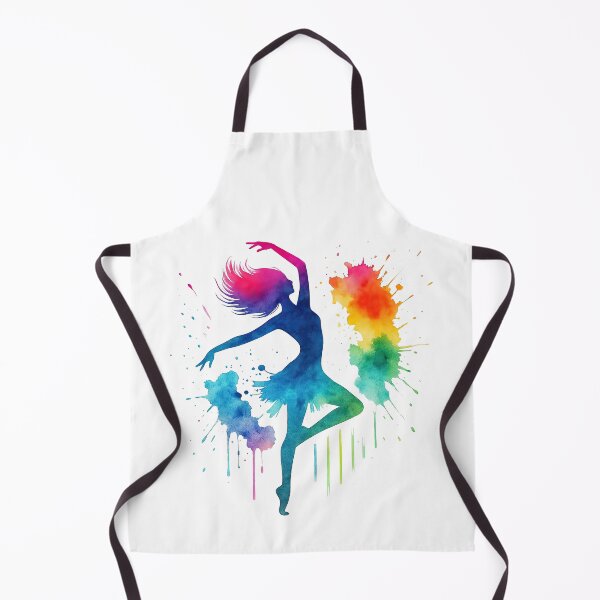 Item preview, Colorful Watercolor Silhouette of Dancing Woman designed and sold by ArtfulWeave.