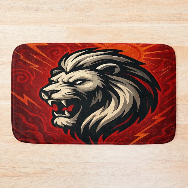 Item preview, Red Lightning Lion  Bold Abstract Power designed and sold by VelureArt.