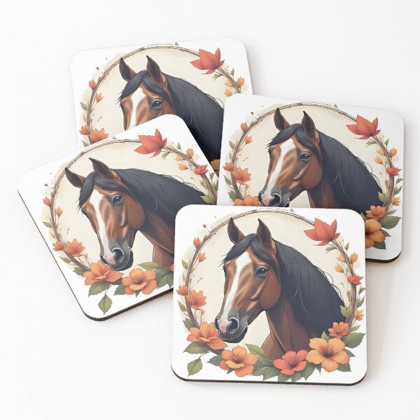 Item preview, Bay Horse with Flowers designed and sold by CreatureZDesign.