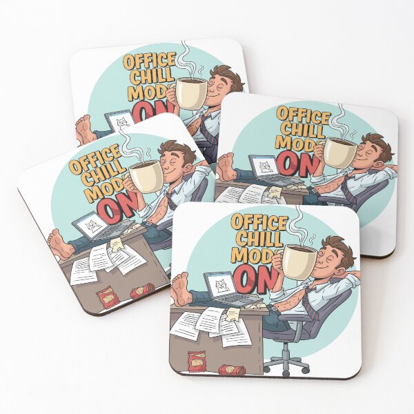 Item preview, Office Chill Mode ON – Funny Coffee Lover Work T-Shirt designed and sold by Changing Room.