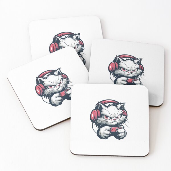 Item preview, Gamer Cat with Headphones designed and sold by Bambear.