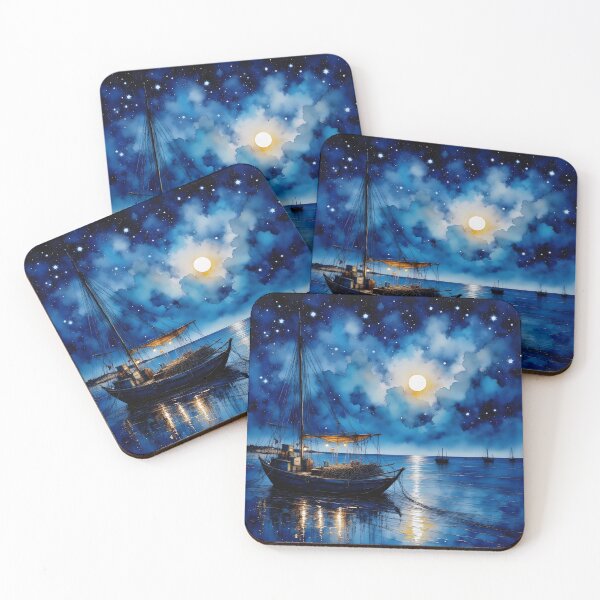 Item preview, Fishing boats before dawn designed and sold by 2-Seraphira.