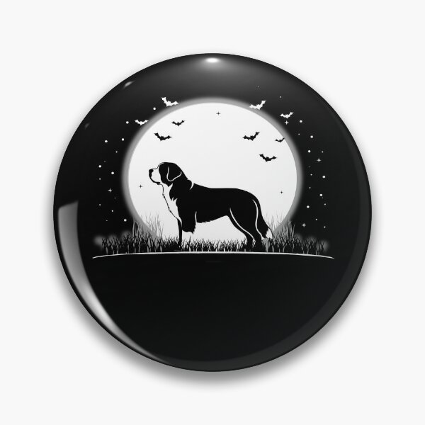 Item preview, Saint Bernard Dog – Halloween Moon Silhouette designed and sold by The Real Life Symphony.