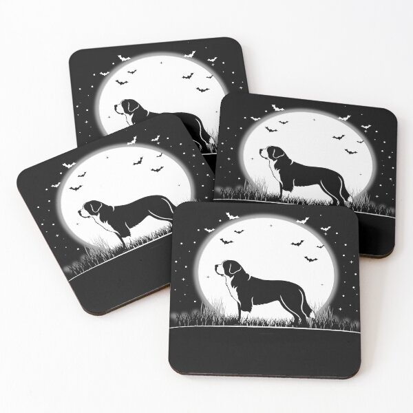 Item preview, Saint Bernard Dog – Halloween Moon Silhouette designed and sold by The Real Life Symphony.