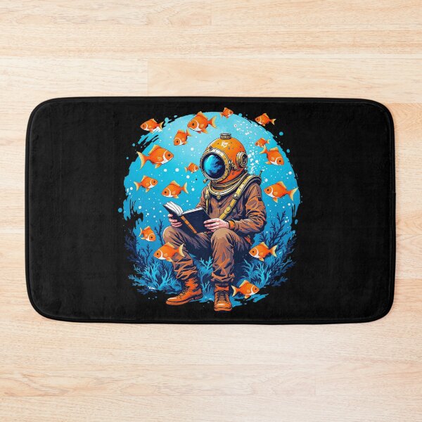 Item preview, Vintage Diver Reading Book Underwater designed and sold by TeeARTHY.