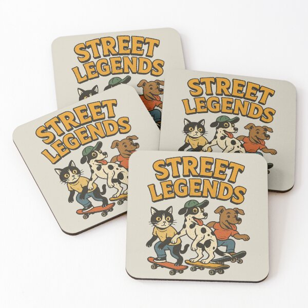Item preview, Street Legends – Retro Skater Cats & Dogs Urban Style designed and sold by The True American.
