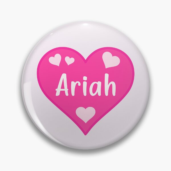 Item preview, Ariah Name Pink Heart  designed and sold by Jeallan Designs.