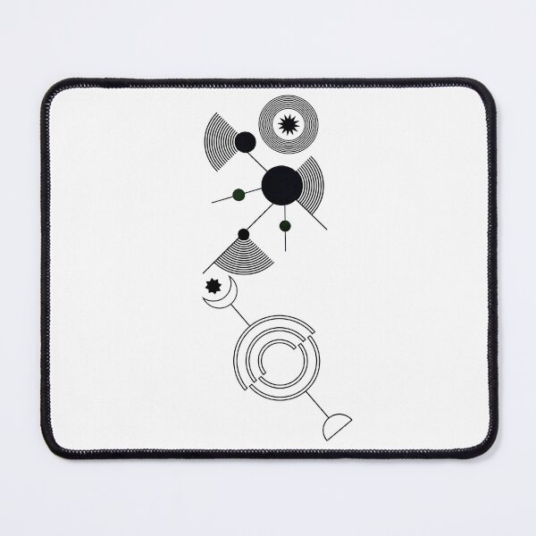 Item preview, Geometric Print with Circular Lines and Abstract Shapes designed and sold by NiceDigital.