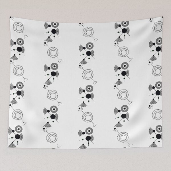 Item preview, Geometric Print with Circular Lines and Abstract Shapes designed and sold by NiceDigital.