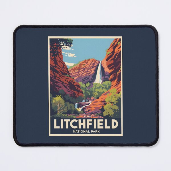 Item preview, A Vintage Illustration of Litchfield National Park - Australia designed and sold by GoodOldVintage.
