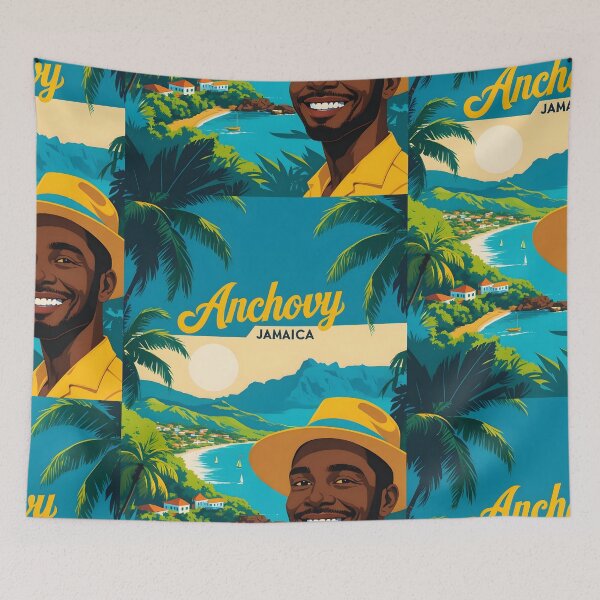 Item preview, Anchovy Jamaica Vintage Travel Tourism designed and sold by TravelersGems.