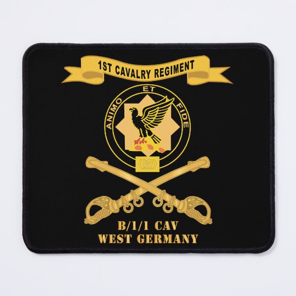 Item preview, Army - 1st Cavalry Regiment w Br - Ribbon - B-1-1 CAV West Germany X 300 designed and sold by Military Insignia Products.