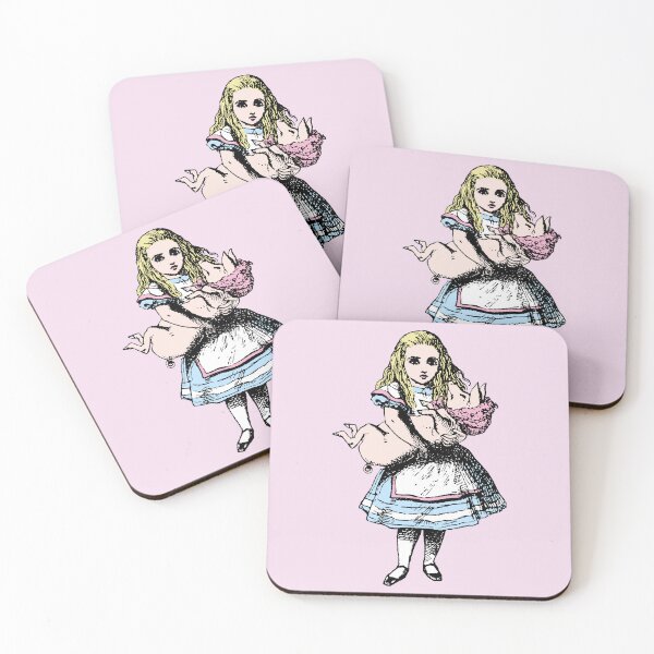 Item preview, Alice In Wonderland With Baby Pig designed and sold by Pixelchicken.