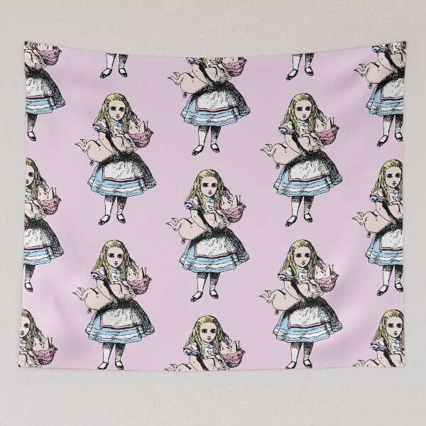 Item preview, Alice In Wonderland With Baby Pig designed and sold by Pixelchicken.
