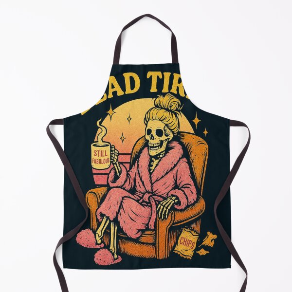 Item preview, Dead Tired Still Fabulous – Funny Skeleton Coffee Mug Glam Bathrobe Design designed and sold by Trendiihub.