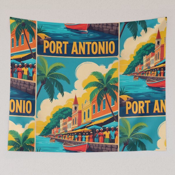 Item preview, Port Antonio Jamaica Vintage Travel Tourism designed and sold by TravelersGems.