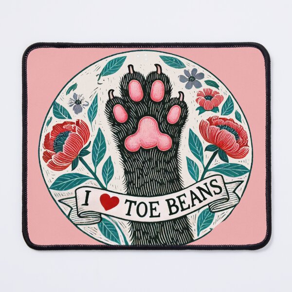 Item preview, I Love Toe Beans Cute Cat Paw Funny Design designed and sold by FrictionMaxxing.