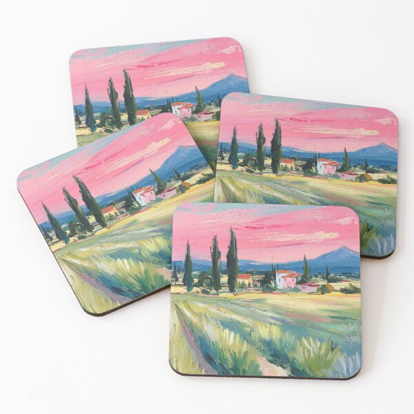 Item preview, Provençal landscape in gouache designed and sold by ArtHouseNiklas.