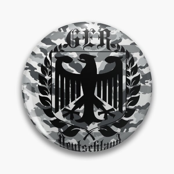 Item preview, GER Germany eagle coat of arms bundeswehr snow camouflage designed and sold by LayersDesign.