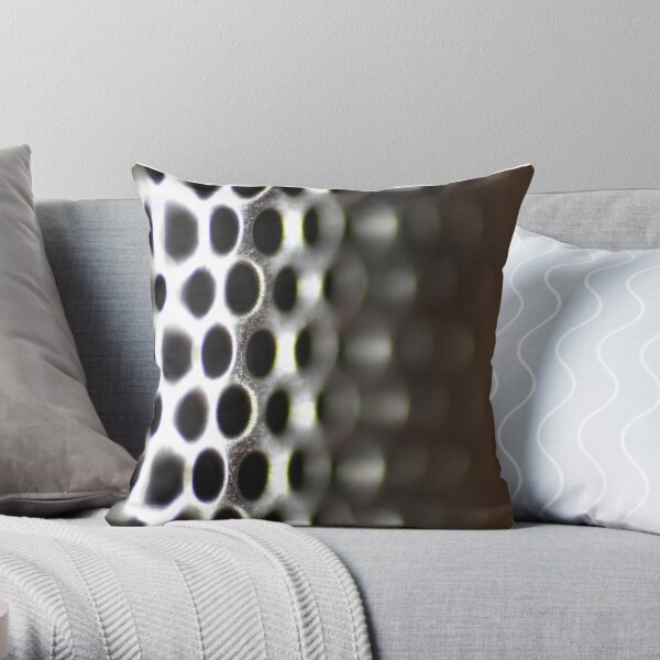 Metallic Hoop Texture - Shallow Focus Throw Pillow