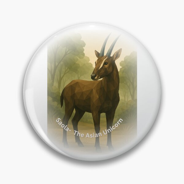 Item preview, Saola – The Asian Unicorn | Endangered Wildlife Art designed and sold by GeoWild Designs.