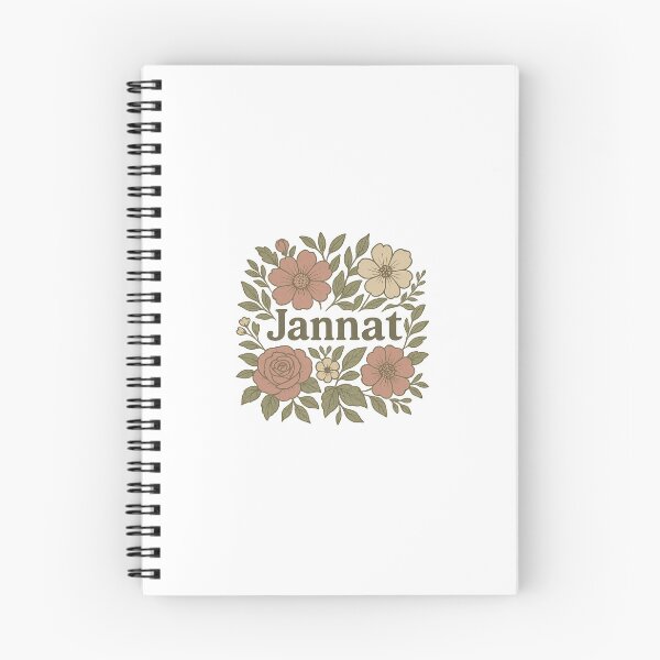 Item preview, Vintage Floral Idlamic Name Jannat Typography Design designed and sold by DigitalBeast.