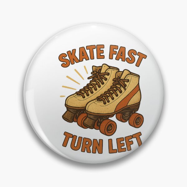 Item preview, Skate Fast, Turn Left – Retro Roller Derby Vintage Roller Skates designed and sold by AmeliaKrysiak.
